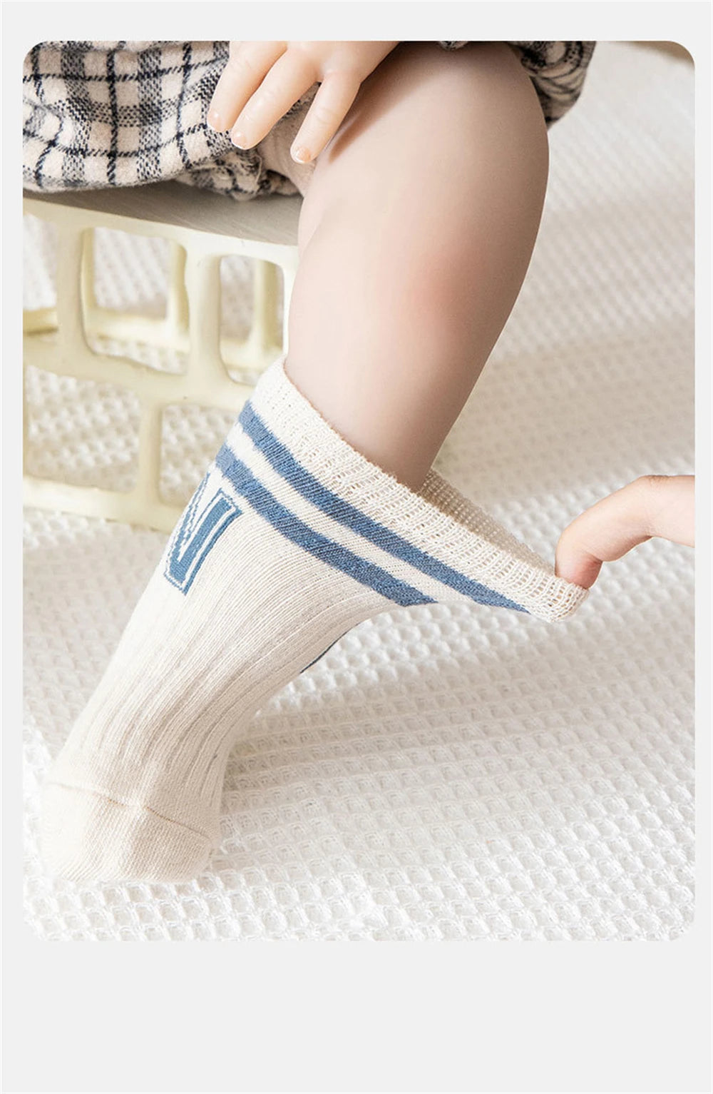 3Pair/Lot Baby Socks Knit Soft Letter Socks Baby Middle Tube Stockings Long Socks for Infant Toddler Boys Baby Girl Accessories