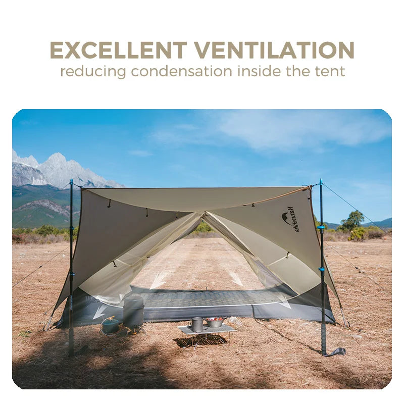 Naturehike Mongar 2 UL/PRO 1-2 Person Backpacking Tent Nylon Waterproof Ultralight Travel Trekking Shelter Tent with Footprint