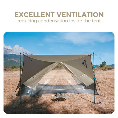 Naturehike Mongar 2 UL/PRO 1-2 Person Backpacking Tent Nylon Waterproof Ultralight Travel Trekking Shelter Tent with Footprint