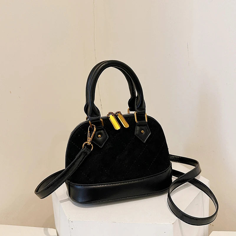 Trend Luxury Designer Ladies Handbag Women's Vintage PU Leather Shell Bag Casual Crossbody Bags for Women Shoulder Bag for Phone