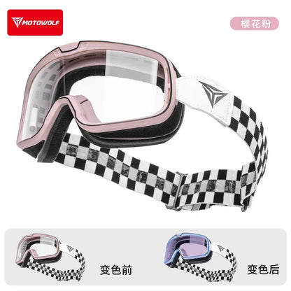 Motowolf Motocross Goggles Photochromic Windproof UV Protection Riding Glasses Men Women Outdoor Motorcycle Dustproof Eyewear
