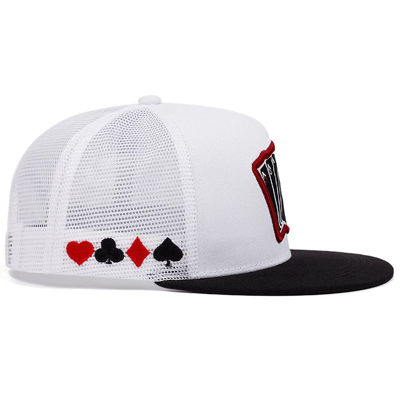 2024 New Fashion Hip Hop Cap Men Women Adjustable Playing Card Embroidered Baseball Caps Outdoor Sun Hat Unisex Snapback Hats
