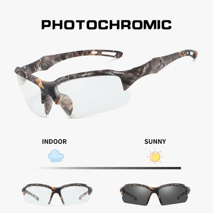 UV400 Safety Goggles Photochromic Cycling Glasses Men Women Outdoor Sport Eyeglasses Bike Sunglasses Bicycle Eyewear