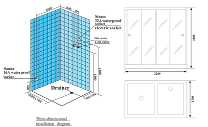 Customization Modern Design Dry Sauna Steam Shower, Indoor Luxury Bathroom Wooden Steam and Sauna Combination Room