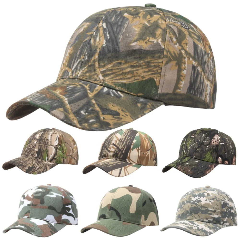 7 Colors Unisex Sports Summer Outdoor Sunscreen Hat Men Casual Cap Female Unisex Camouflage Hunting Fishing Hunting Baseball Cap