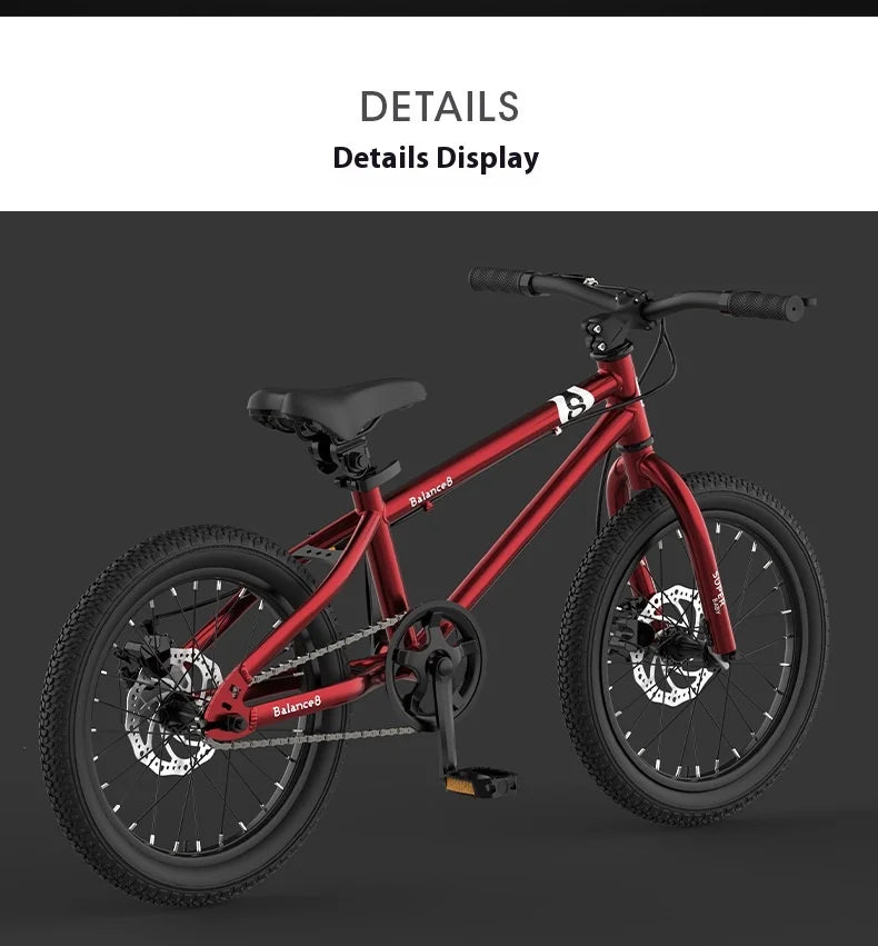 Youth Mountain Bike 16/20 Inch Children's Bicycle for Boys And Girls 6-12 Years Old Student Pedal Bike with Adjustable Frame