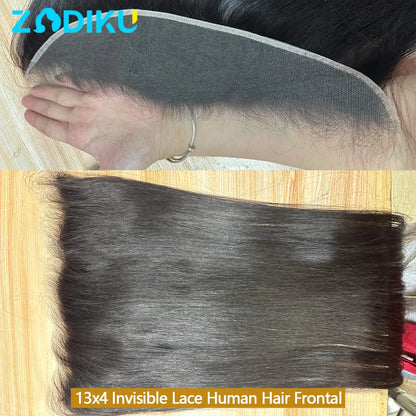 13x4 13x6 Ear To Ear Transparent Frontal Lace Only Straight 2x6 4x4 5x5 6x6 HD Lace Closure Human Hair 100% Brazilian Hair Quality Soft Silky Pre Plucked Bleached Knots Natural Hairline Virgin Hair Pieces For Women Daily Hair