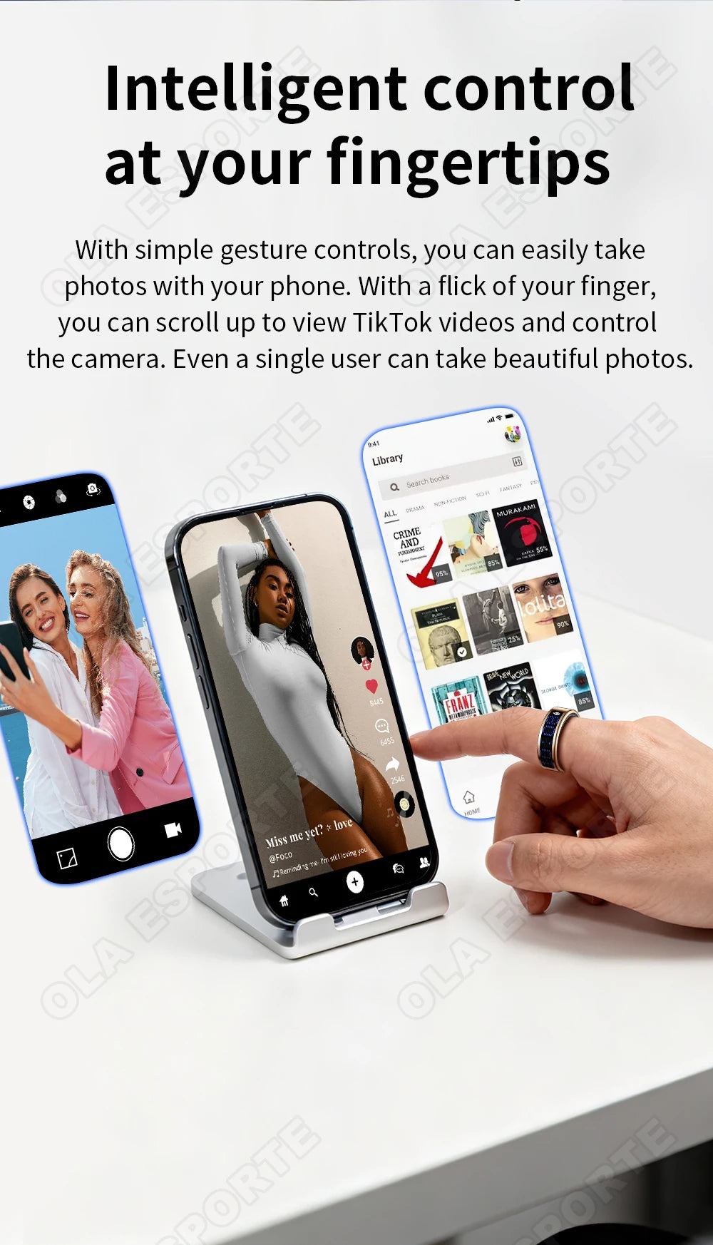 Display Screen Smart Ring Bluetooth Connection Heart Rate Sleep Monitoring Multi-function Ring Multiple Sports Modes Waterproof
