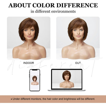 Hand-Tied Lace Front Wig Ombre Blonde Remy 100% Human Hair Wigs Natural Layered Bob HD Transparent Lace Frontal Hairs for Women