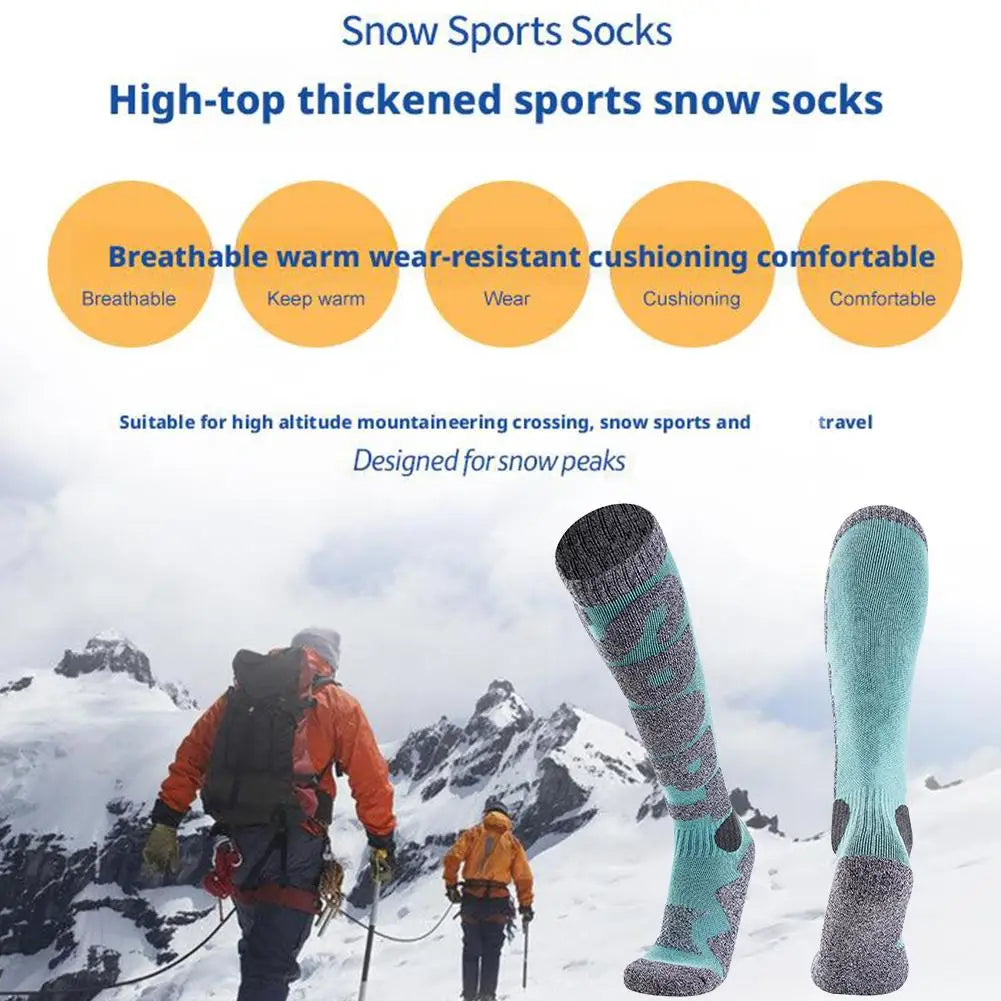 Skiing Socks Thermal Knee-high Cold Weather Warm Sock For Snowboarding And Mountaineering Socks Outdoor Activities