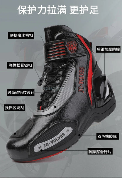 Boots For Motorcyclist Man Women Waterproof Enduro Motorcycle Boots Motorcycle Shoes Moto Hombre Anti-Fall Riding Short Boots