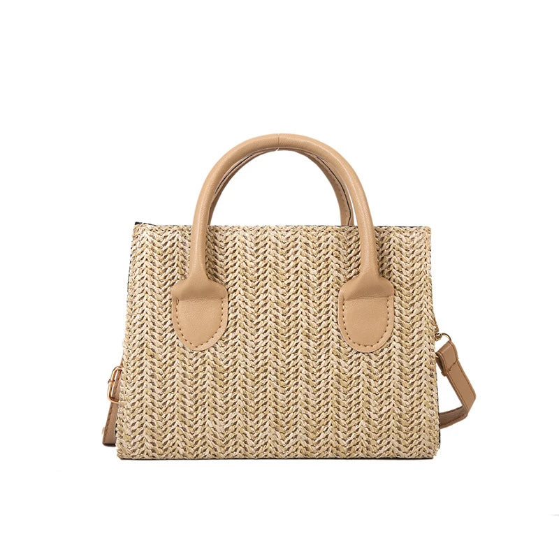 Summer Net Red Grass Woven Bag Crossbody Bag New Fashion Japanese Small Fresh Flower Woven Handbag Shoulder Bag