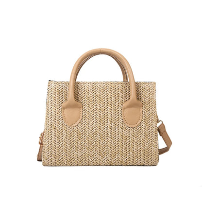 Summer Net Red Grass Woven Bag Crossbody Bag New Fashion Japanese Small Fresh Flower Woven Handbag Shoulder Bag