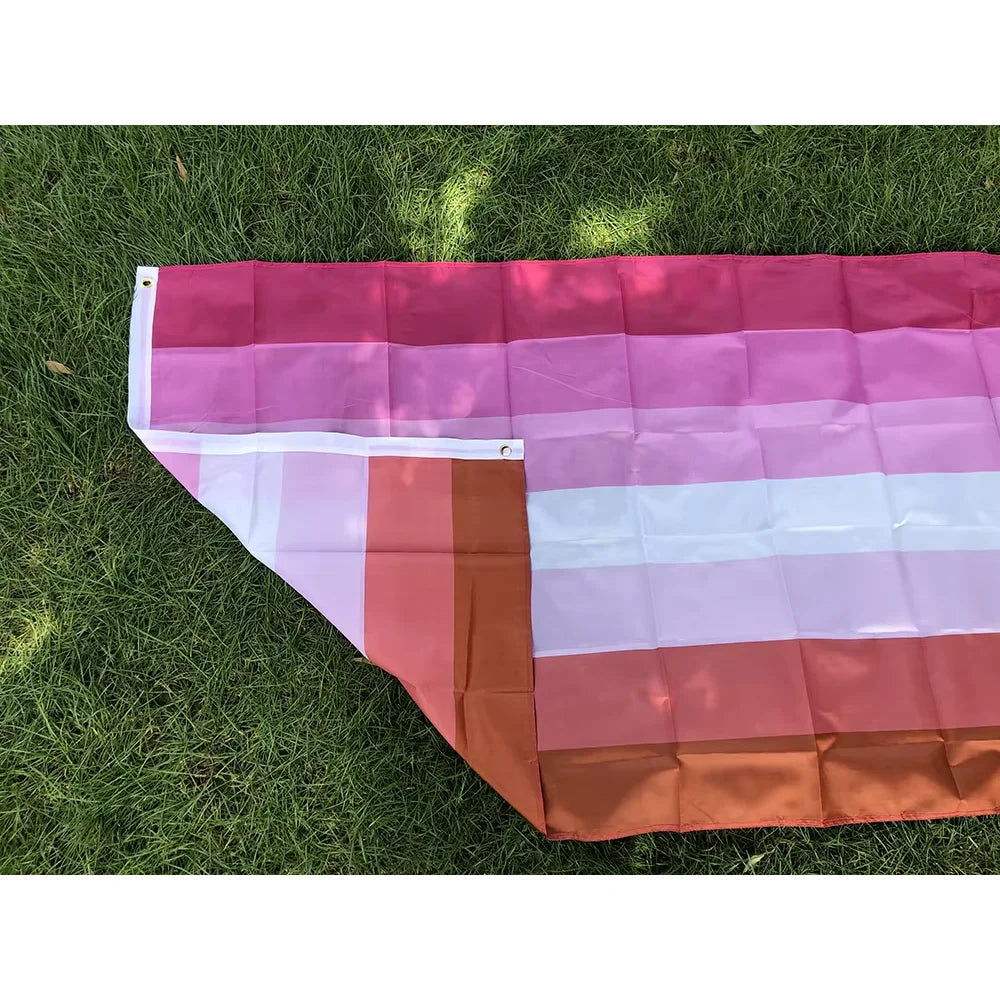 Lesbian flag 3x5fts 90x150cm polyester LGBT Lesbian pride Flag hanging banner for home decoration