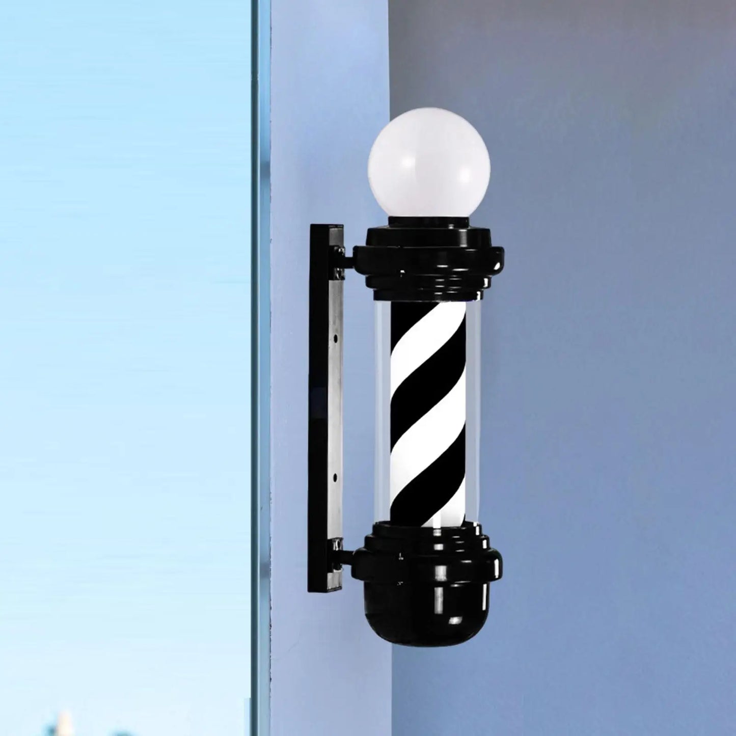 23.6 inch Barber Pole Light Classic Signs Barber Shop Open Sign for Outside