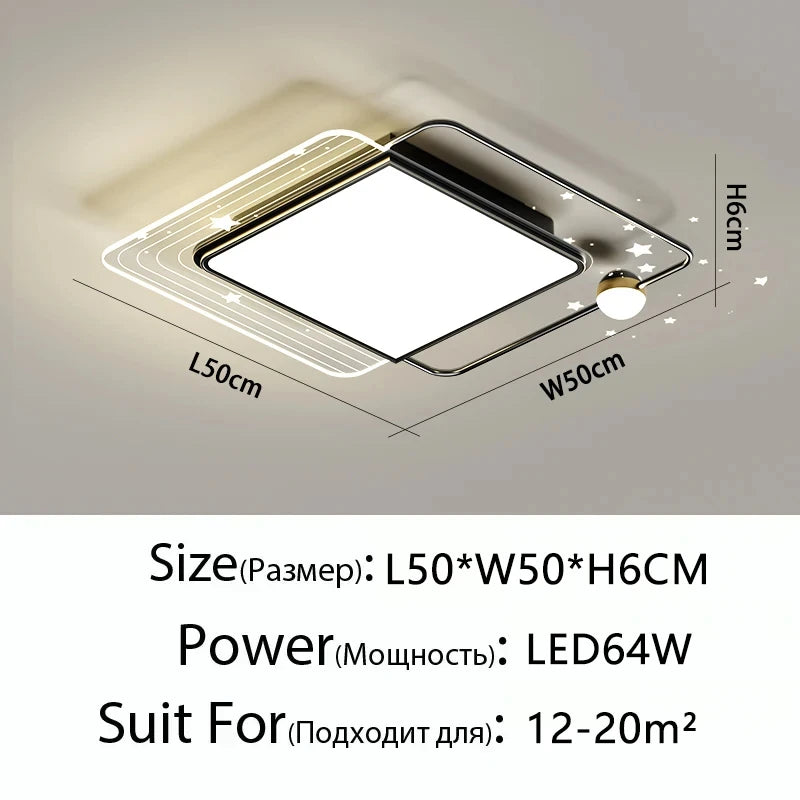 Modern Simple LED Ceiling Lamp Home Decor Bedroom Study Fixture Creative Dining Living Room Lights Children's Room Chandelier