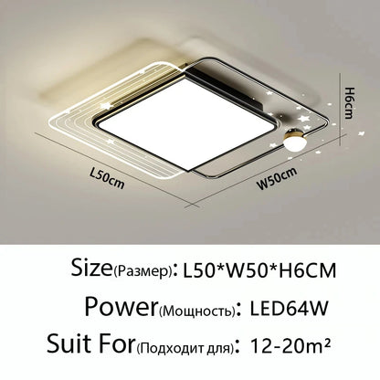 Modern Simple LED Ceiling Lamp Home Decor Bedroom Study Fixture Creative Dining Living Room Lights Children's Room Chandelier