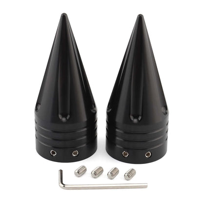 Motorcycle CNC Front Axle Nut Cover Cap Aluminum Black For Harley Sportster XL XG Touring FLHT FLHR FLTRX Dyna VRSC Softail