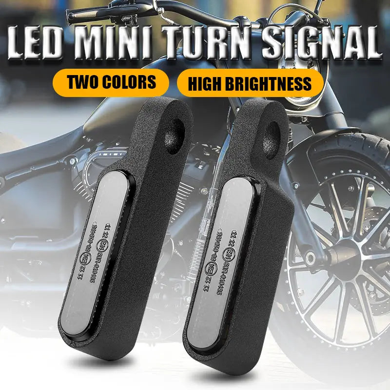 Motorcycle Mini LED Turn signals Handlebar Blinker Indicators Amber Flowing water signal lamp white DRL clignotant moto 12V