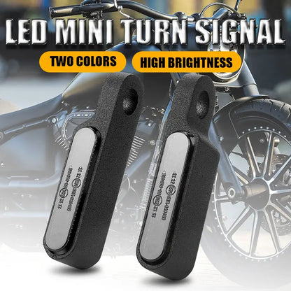 Motorcycle Mini LED Turn signals Handlebar Blinker Indicators Amber Flowing water signal lamp white DRL clignotant moto 12V