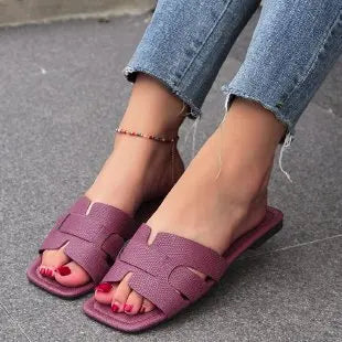 Luxury Brand Designer Women'S Sandals Fashionable And Elegant Flat Shoes Sexy Casual Beach Shoes Summer Outdoor Slippers women