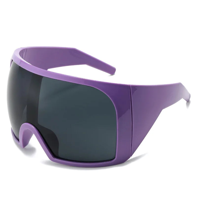 Oversized Sunglasses Men Wrap Anti Wind Personal Large Shades Futuristic Fashion Future Shield Uv400 Cycling Motorcycle