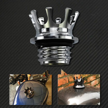 Motorcycle Gas Fuel Tank Cap Crown Style Tank Oil Cover For Harley Touring  Road King FLHR Sportster XL883 Softail Fat Boy Dyna