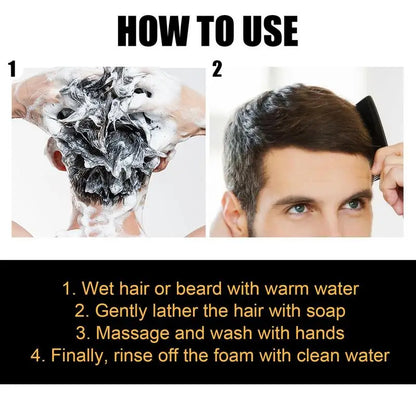 Hair Darkening Shampoo Bar White Hair To Black Shampoo Soap Black Hair Shampoo Cover Grey Hair Soap Conditioner Repair Essence