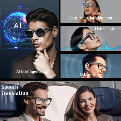 New Upgrade smart glasees With Camera Video Recording AI Photo Recognition Bluetooth Call Translation Voice Sunglasses Man 2026