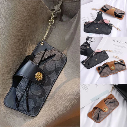 NEW Portable Glasses Case with Keychain - Protective Storage Bag for Myopia Glasses And Sunglasses - Daily & Travel Essential