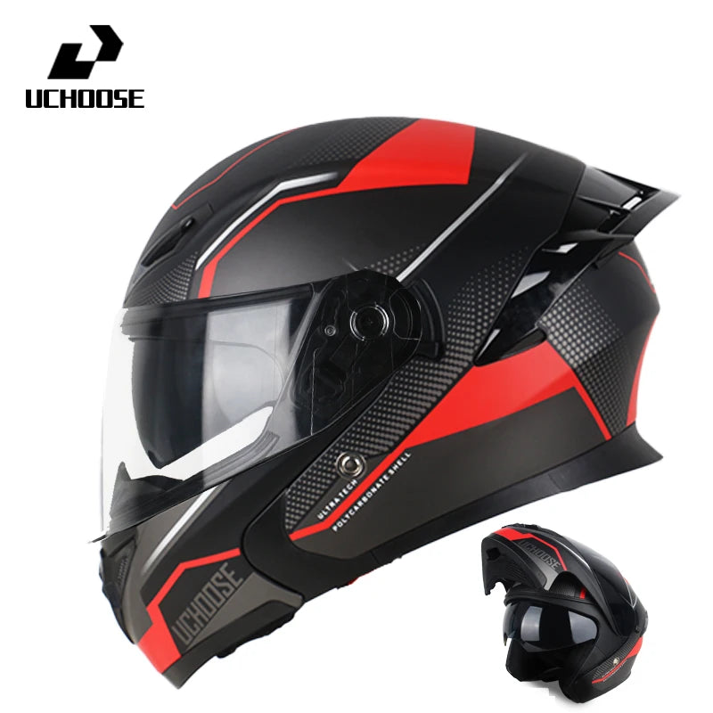 High Quality DOT Motorcycle Helmet Four Seasons Motocross Racing Modular Flip Up Casco Moto Men Women Off Road Helmet Unmasked