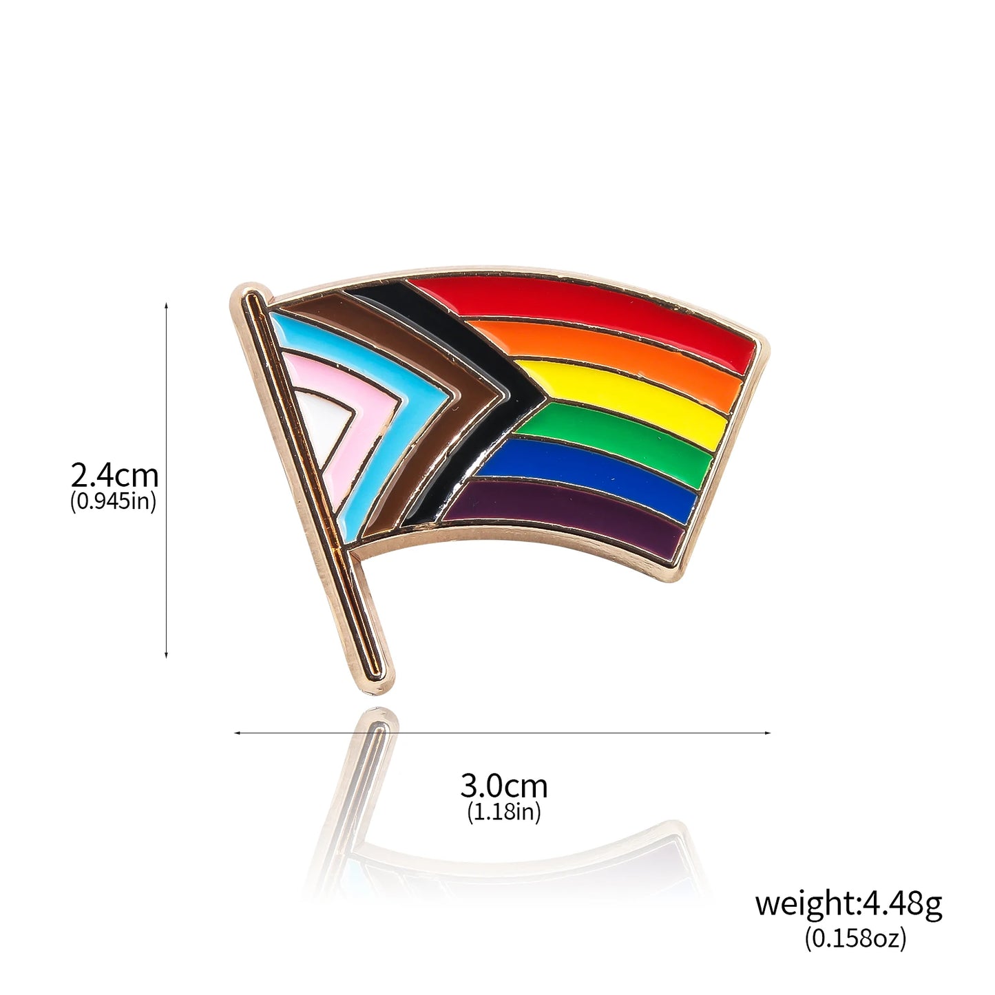 Pride Rainbow Flags LGBT Enamel Pins Brooch Inclusive Progress Heart Flag Badge Brooch Clothes Bag Decorations Accessories