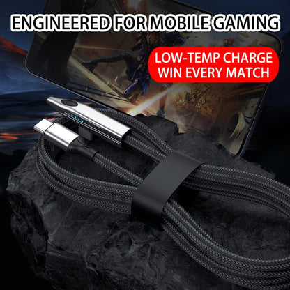 240W 100W Bullet Train Shape Fast Charging Cable 90° Elbow Type C Charger USBA/Type C To Type C Cable for Samsung S25 iPhone 16