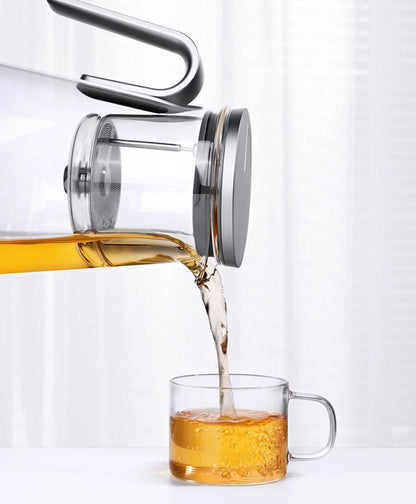 Samadoyo-Magnetic Switch Tea Pot, High-End Tea Set, Tea Water Separator, Household Tea Making Tool, Heat-Resistant Glass Tea Dis