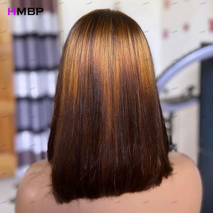 Straight Wigs Preplucked Human Hair 360 Hd Lace Frontal Wig Glueless Lace Frontal Wigs Human Hair Ready To Wear For Women HMBP