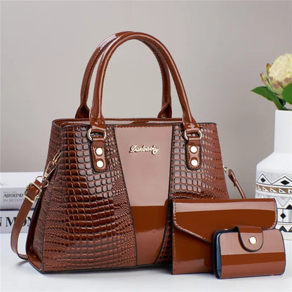 3Piece Set Casual Tote Bags Large Capacity Shoulder Bag Waterproof  Designer Female Handbag Simple Fashion Messenger Bags