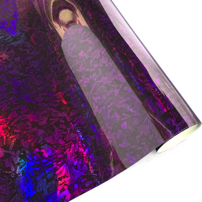 Car Vinyl Wrapping Carbon Fiber Foil Motorcycle Sticker Glossy PET Laser Purple Waterproof Vinyl Bubble-free for Car Film Cover