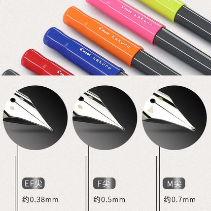 PILOT Kakuno Transparent Demo Student Fountain Pen,FKA-1SR Best for Practice,Calligraphy Available in EF/F/M Nibs Fun&Functional