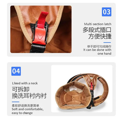 Retro helmet motorcycle helmet motorcycle half helmet four seasons summer wear endoscopic safety hat helmet cruise helmet Riding