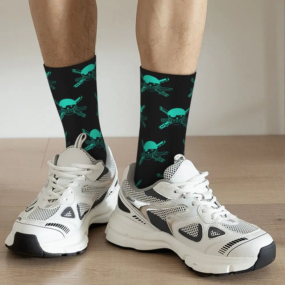 Fashion Men's Socks Harajuku Tony Tony Choppers Sock Luffys Zoros Trafalgar Law Anime Women's Socks Spring Summer Autumn Winter