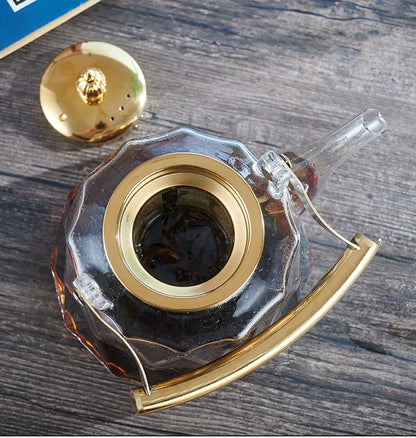 Glass Beam Pot Flower Tea Pot Health Pot Heat Resistant Glass Teapot With Strainer Infuser Teapot to Boil Water Kettle Gaiwan