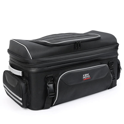 Motorcycle Travel Luggage Rack Tail Bags 40L-50L Expandable Collapsible Trunk Bag for Touring Road King Street Glide Road Glide