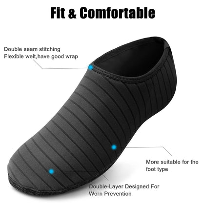 1Pair Mens Womens Water Shoes Barefoot Beach Pool Shoes Quick-Dry Aqua Yoga Socks for Surf Swim Water Sports