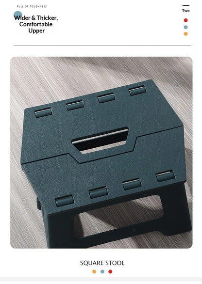 Folding stool, portable outdoor bench, low plastic, easy to carry, suitable for street vending, thickened stool, small household