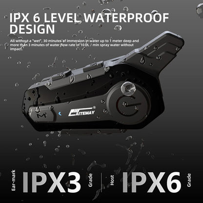 X1 Plus Motorcycle Bluetooth 1000M Intercom Helmet Headset For 2 Rider Intercomunicador Moto Waterproof Interphone Earphone