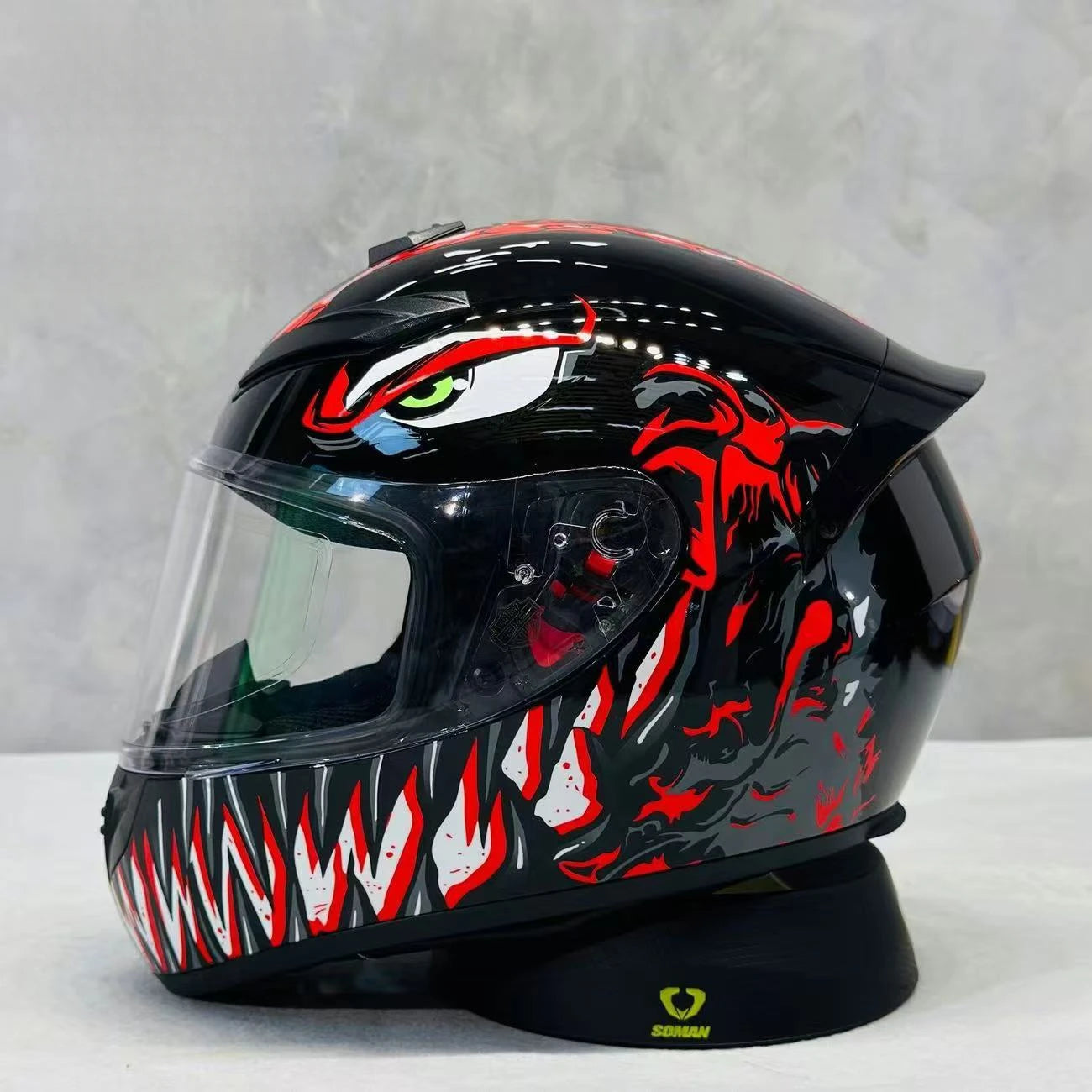 Unisex Design Little Turtle Model Full Face Motorcycle Helmet Reduces Wind Noise and Buffeting for Peaceful Riding All Seasons