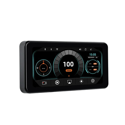 EKIY 6.25" Wireless CarPlay Moto Android Auto Portable Digital Dashboard GPS Motorcycle Navigation Display Screen TPMS Monitor