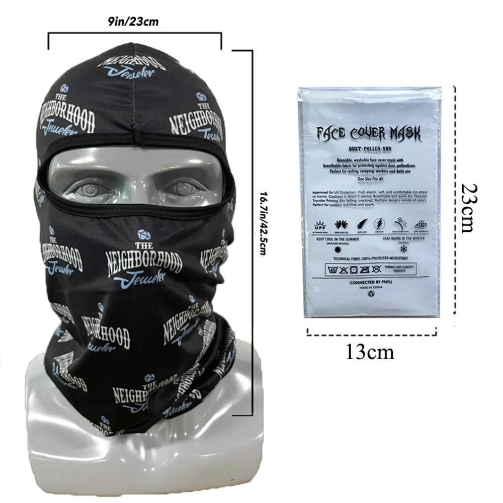 1Piece Israel Balaclava Ski Mask Motorcycle Face Shield Breathable Snood Protective Bandana Scarf Cycling Neck Gaiter Men Summer