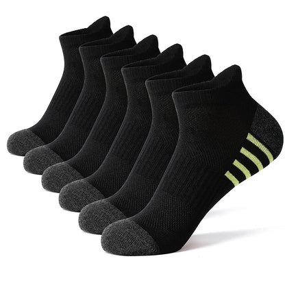 AOTOLK 6/12 Pairs Cotton Man and Women Socks Sports Solid Color Male's Short Sock Cycling Breathable Ankle Summer Running Socks