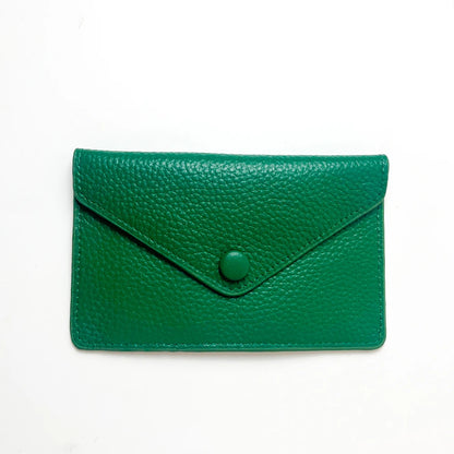 Customized letters, genuine cowhide leather, women's ultra-thin card wallet, women's short envelope, women's wallet